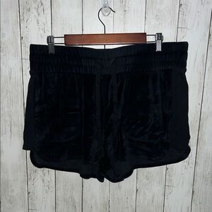 JoyLab Velour Velvet Shorts Pockets Black Size XL Used Once